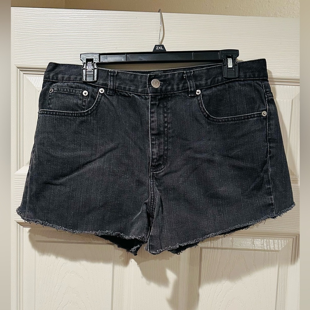 Lauren Ralph Lauren LRL Lauren Jeans Co. Black Denim cut off shorts Western